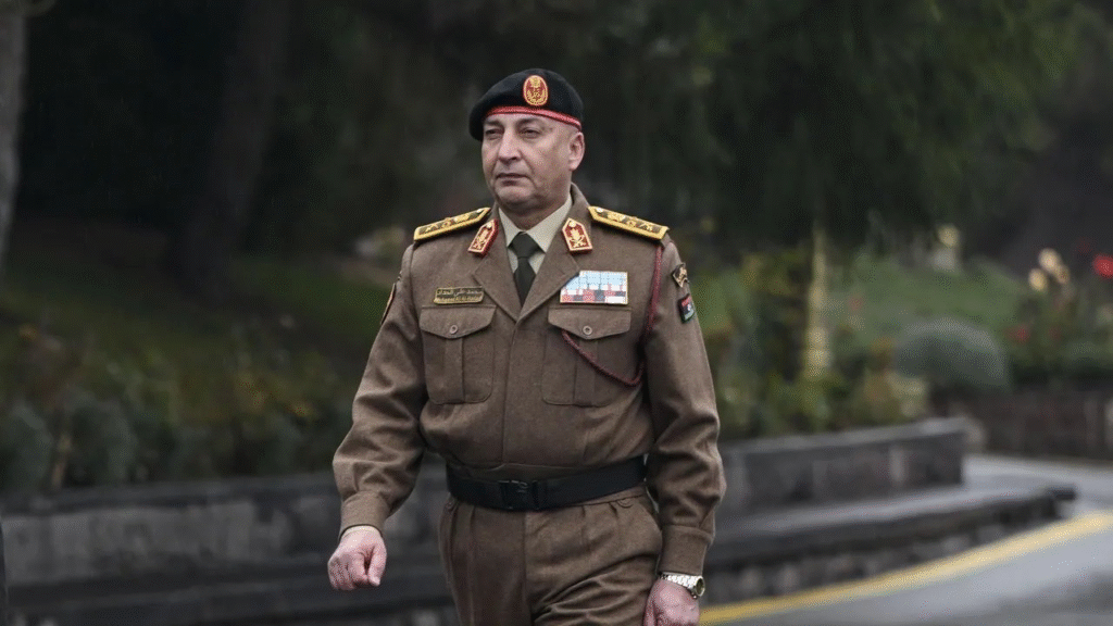An image depicting Libyan Chief of General Staff, General Muhammad Ali Ahmad al-Haddad in his military uniform prior to his death in a plane crash on December 23, 2025