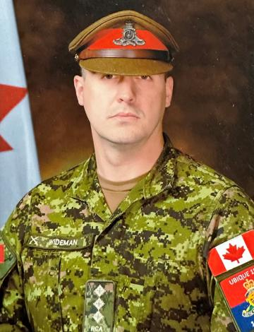 A photo of the late Captain Aaron Wideman announced as deceased during Operation Reassurance in Latvia by the Canadian Department of National Defence on October 15, 2024