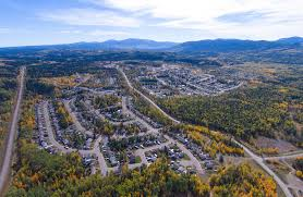 An aerial photo of Tumbler Ridge, BN