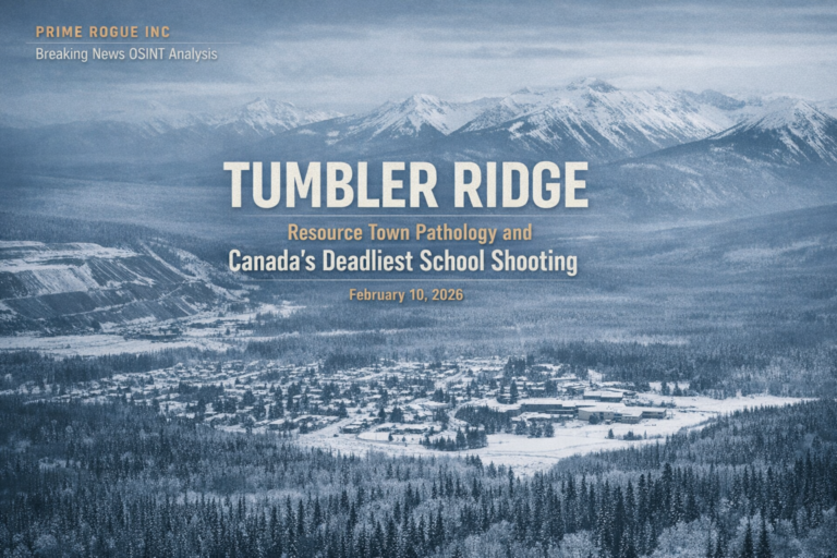 a header image depicting Tumbler Ridge: Resource Town Pathology and Canada's Deadliest School Shooting