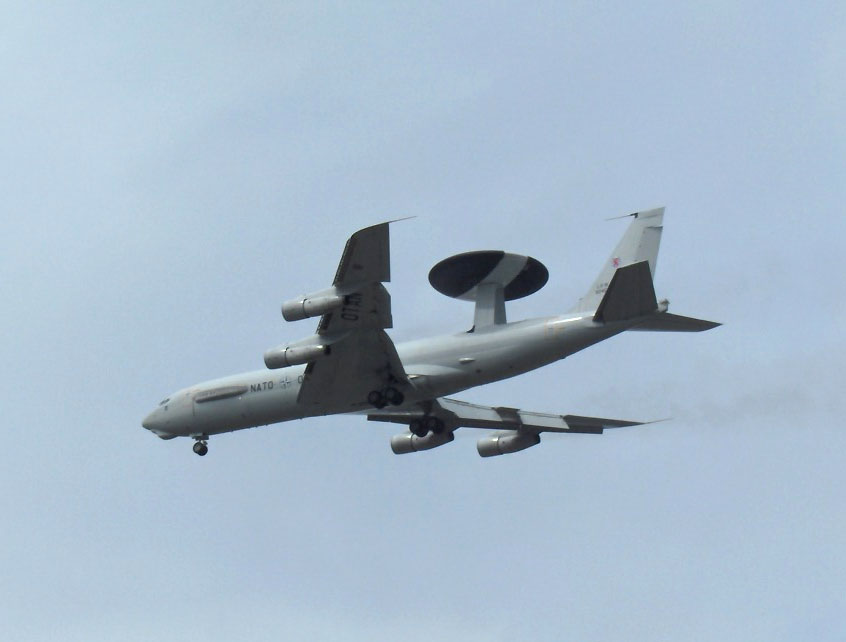 A photo of the Boeing E-3 Sentry AWACS plane. CC BY-SA 3.0, https://commons.wikimedia.org/w/index.php?curid=157226