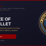 Prime Rogue Inc. header graphic for "The Size of the Bullet" investigation. Dark navy background with the Prime Rogue Inc. logo (a brindle dog) on the right. Headline reads "The Size of the Bullet," subhead reads "How Quebec's Police Watchdog Spent Four Days Refusing to Answer a Basic Ballistics Question," with a red byline plate reading "By Kevin J.S. Duska Jr." and the line "Côte-des-Neiges Investigation · June 2026."